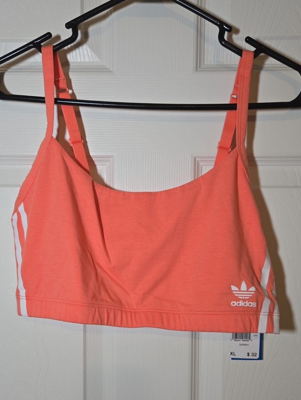 Adidas Scoop Bralette In Coral Fusion NWT